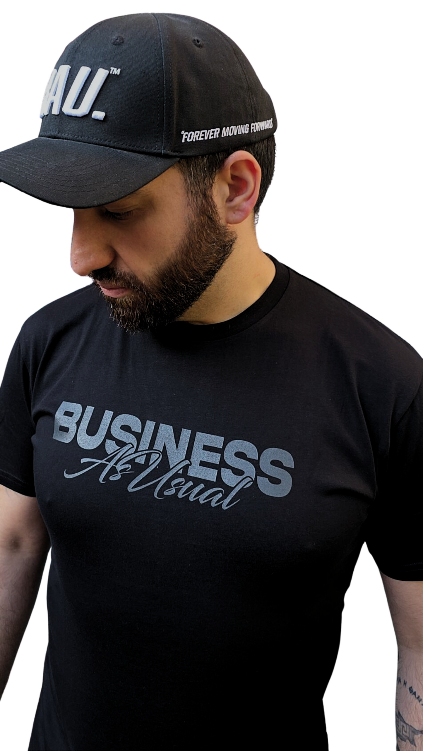 "HEADLINE" T-Shirt - Black