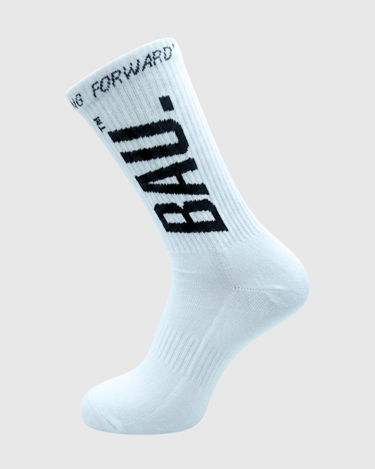 "FMF" Crew Socks - White