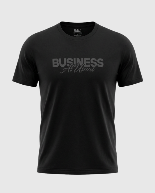 "HEADLINE" T-Shirt - Black