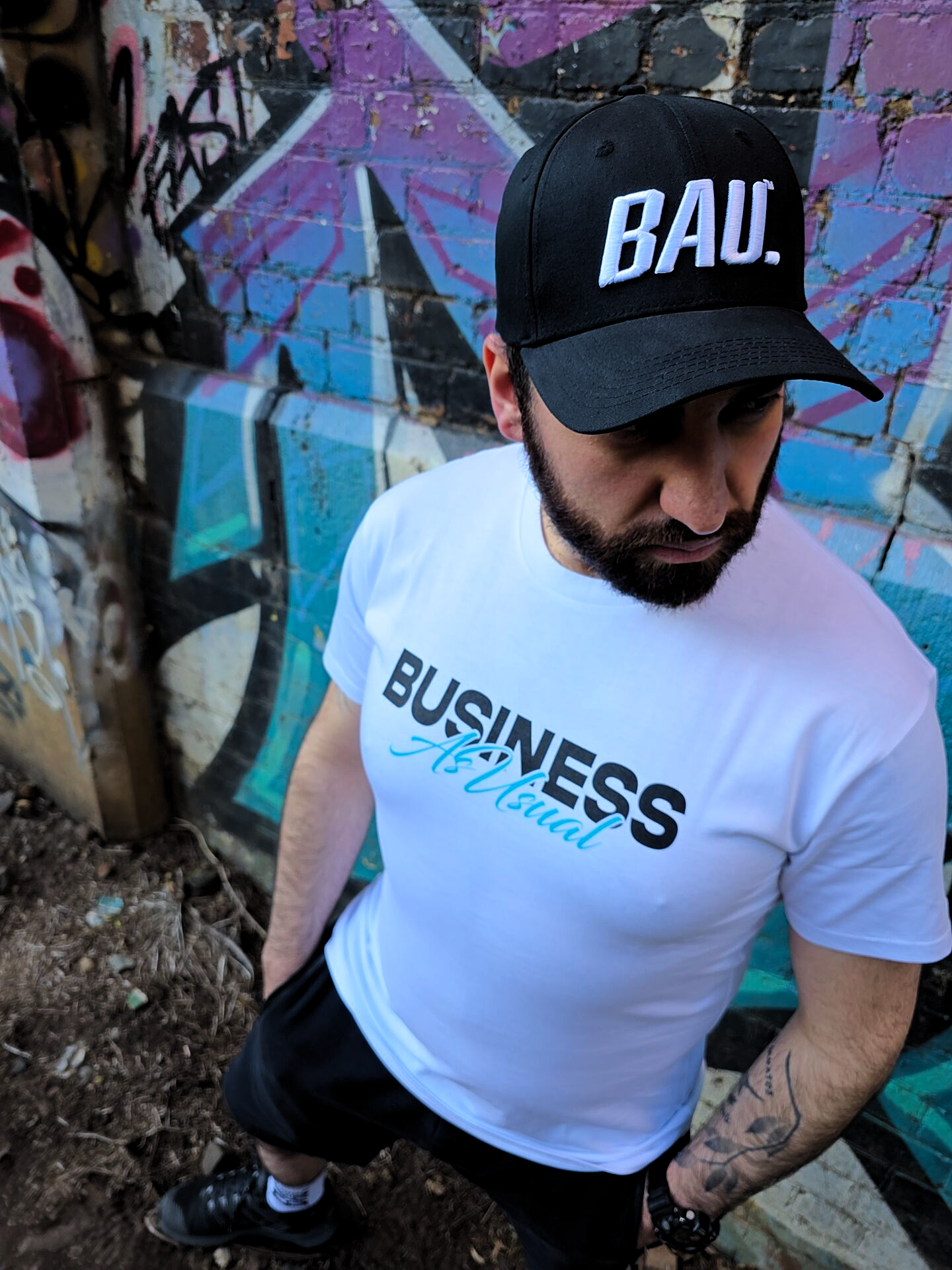 "HEADLINE" T-Shirt - White